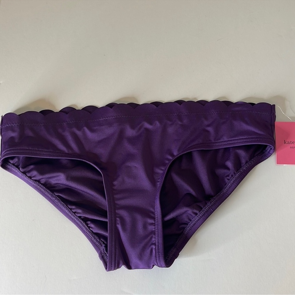 Kate Spade Scalloped Hipster Bikini Swim Bottoms Purple/ Plum Size XS